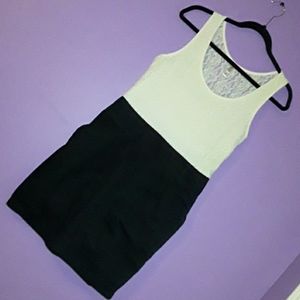 Xhilaration black and white knee length dress